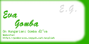 eva gomba business card